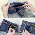 thumbnail image 4 of GHSDFBB Womens Small Bifold Leather Wallets RFID Ladies Wristlet with Card Slots id Window Zipper Coin Purse (Blue), 4 of 7