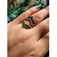 thumbnail image 5 of 14K Yellow Gold Plated 2Ct Marquise Cut Simulated Emerald Enhancer Gard Ring 925 Sterling Silver, 5 of 5