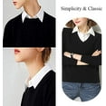 thumbnail image 6 of Camicover Fake Collar Detachable Half Shirt False Collar Solid Color Pointed Doll Peter Pan Blouse Dickey for Women Favors, 6 of 6