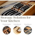 thumbnail image 3 of Bellemain Bamboo Kitchen Knife Block Drawer, Knife Drawer Organizer for Kitchen Storage, 3 of 8
