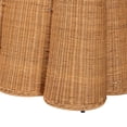 thumbnail image 5 of bali & pari Palm Bohemian Honey Scallop Rattan Console Table, 5 of 9