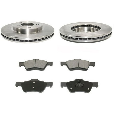 Front Ceramic Disc Brake Pad and Rotor Kit - Compatible with 2005 - 2006, 2008 - 2011 Mazda Tribute 3.0L V6 2009 2010