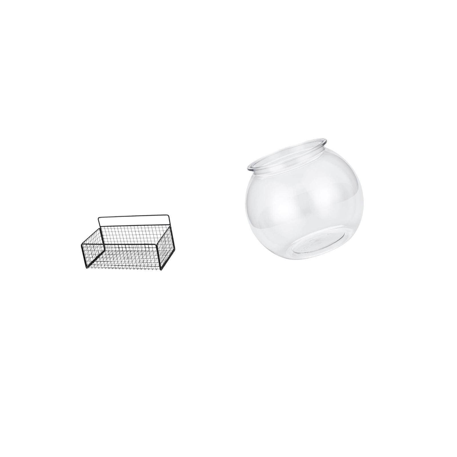 Dualoai Crystal Aquatic Habitat Display for Bedroom and Living Room Desktop Home Decor DIY Clear Fish Bowl Vase Ornament Small Transparent Tank
