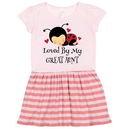

Inktastic Loved By My Great Aunt Gift Toddler Girl Dress