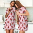 thumbnail image 4 of Yiaed Watermelon Ice Cream Print Women's Loose-Fit Short Sleeve Nightgown, Soft and Comfortable Sleep Dress for Relaxation and Sleepwear, 4 of 6