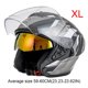thumbnail image 2 of Casco de cara 3/4 antideslumbrante de doble lente Scooter Moto casco de montar casco de Motocross, 2 of 9