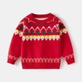 thumbnail image 4 of XIMIN Christmas Ugly Sweater for Kids Sweater Girls Boys Crewneck Cute Fuzzy Funny Wintertime and Holiday Parties Knitted Pullover Fair Isle Sweaters Pullover Jumper, 4 of 7