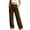 Brown, variant on Women's Fleece Lined Wide Leg Cargo Sweatpants, Ghalytn Drawstring Elastic Waist Warm Multi-Pocket Streetwear Pants