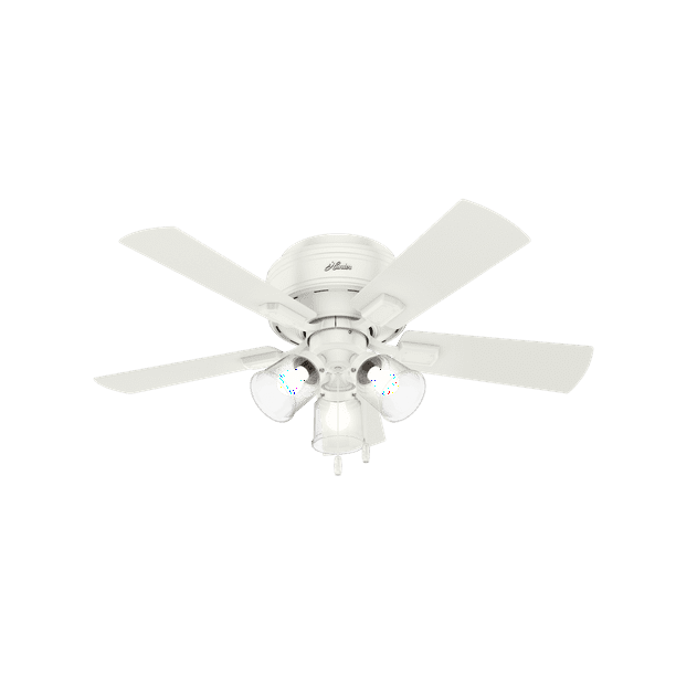 42 Crestfield Fresh White Ceiling Fan, Hunter Ceiling Fan Blades Replacement