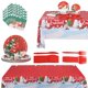 thumbnail image 1 of Juego de vajilla navideña Timcorr de 121 piezas para 24 invitados desechables para fiesta de Navidad, 1 of 7
