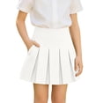 thumbnail image 2 of Uniform Skirts for Girls Pleated Mini Skirt with Pockets Girl School Clothes Back to School Outfits Size 5-14 Years, 2 of 8
