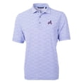 thumbnail image 2 of Men's Cutter & Buck  Blue Atlanta Braves City Connect Virtue Eco Pique Botanical Print Recycled Polo, 2 of 3