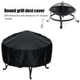thumbnail image 4 of Housse de Protection Ronde contre le Feu Imperméable Protection UV Polyester Noir pour Barbecue Rond (Diamètre 92 cm, Hauteur 30 cm), 4 of 5