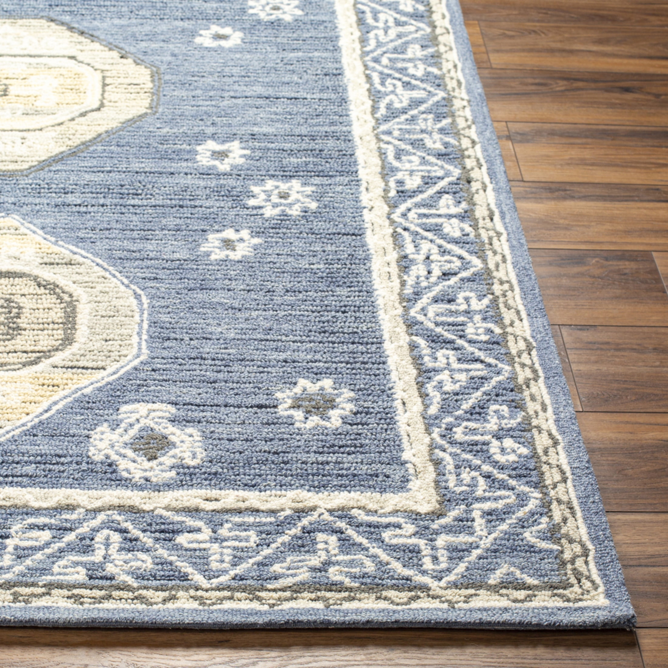 Livabliss Wool Rugs for Living Room, 2x3 Addyson Traditional Medium Gray Area Rug, Bedroom Dining Room Home Decor Handmade Carpet (2' x 3')