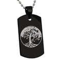 thumbnail image 2 of Tioneer Stainless Steel Tree of Life Engraved Dog Tag Pendant Necklace, 2 of 4
