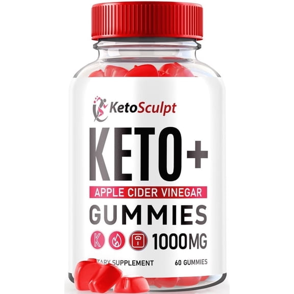 Keto Sculpt ACV Gummies, KetoSculpt Keto ACV Gummies, All Natural Apple Cider Vinegar, Official KetoSculpt Keto ACV Supplement Reviews (60 Gummies)