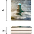 thumbnail image 3 of FMSHPON Lighthouse Set of 8 Coaster for Drinks, Absorbent Ceramic Stone Coasters Cup Mat with Cork Base for Home Kitchen Room Coffee Table Bar Decor, 3 of 4