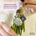 thumbnail image 6 of Wedding Memorial Bouquet Charm Missing You Grandma and Grandpa As I Walk Down the Aisle Silver White Pendant Multi Photo Frame 2 Frames, 6 of 8