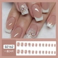 thumbnail image 2 of Christmas Decoration Fofosbeauty False Nails, Coffin Press on Nails Tips Design,French Snowflake, 2 of 8