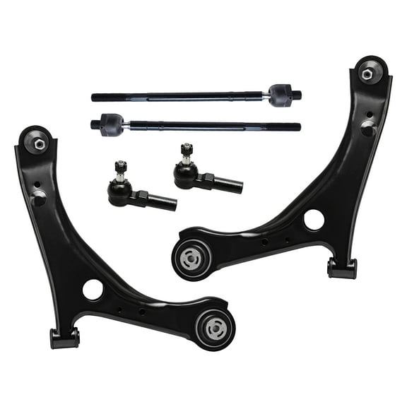 6 Pc Front Lower Control Arms with Ball Joint, Inner & Outer Tie Rod Ends, Suspension Kit Fits Mazda MPV 2000-2006 All Models