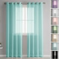 thumbnail image 2 of DISHAN Easy to Install Window Curtain - Solid Color - 100x250cm - Living Room Tulle Window Drapes - Home Decor, 2 of 8