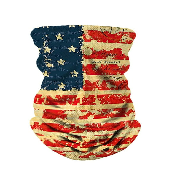 Lindbes DxhmoneyHX Unisex Neck Gaiter Mask Face Scarf Bandana Headwear Balaclava Headwrap for Men and Women UV Face Shield Protector Neck Gaiter Elastic Face Mask Patriotic Design