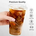 thumbnail image 2 of Lamosi 20oz Plastic Cups with Lids Disposable Clear Smooth Cups, 100 Count, 2 of 9