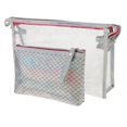 thumbnail image 1 of Bolso de maquillaje de PVC 2pcs / Set Impermeable Viaje Maquillaje Bolsa De Almacenamiento Organizador De Aseo Para Mujeres De Plata Plata Magideal Bolso de maquillaje de PVC, 1 of 7