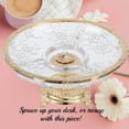 thumbnail image 6 of Matashi Home Decorative Dining Tabletop Showpiece Crystal 3 Sectional Compote Centerpiece Decorative Bowl, Round Serving Platter with 24K Gold Plated Pedestal Base, 6 of 7
