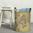 thumbnail image 5 of Goofa Vintage World Map Printed Circular Hamper,Laundry Basket with Handles,Storage Baskets Foldable,Large Capacity Laundry Hamper-Small, 5 of 8