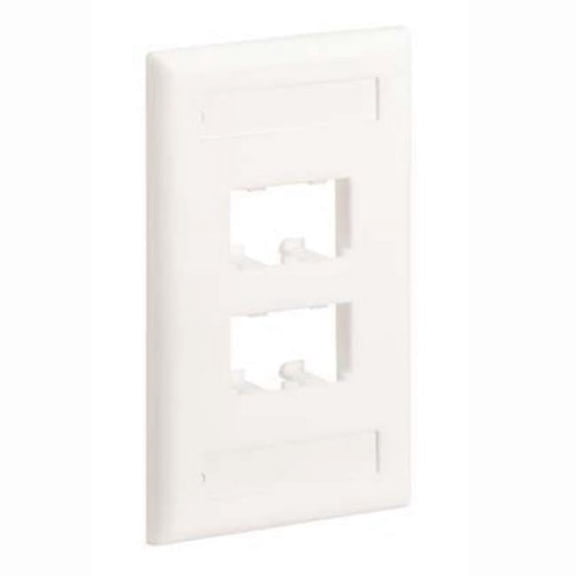 Panduit CFPL4IWY 4-Port Single Gang Four Minicom Mods Faceplate