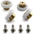 thumbnail image 3 of Set Of 4 Replacement Rollers For Sliding Shower Door With M4 Screws Diameter 19 Mm, 3 of 5