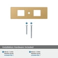 thumbnail image 4 of Amerock Medora 3-11/16 inch (94mm) Length Rectangle Champagne Bronze Cabinet Knob Backplate, 4 of 6