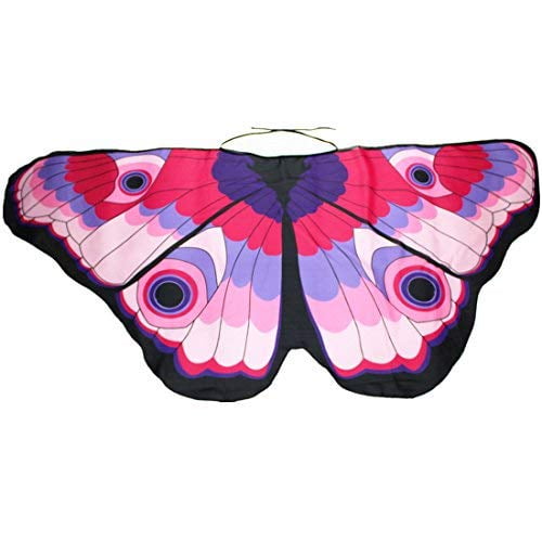 LIVEBOX Kids Monarch Butterfly Wings Shawl Cape Scarf Fabric Dance Wing Dress Up Costume Accessary