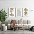 thumbnail image 6 of Boho Wall Art Set of 3，Minimalist Framed Mid-Century Modern Geometric Posters Prints，Sun Moon Beige Abstract Botanical Paintings，Boho Neutral Canvas Decor for Living Room Bedroom 12"x16"x3, 6 of 6
