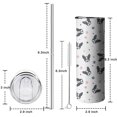 thumbnail image 5 of 20oz French Bulldog Skinny Tumblers Stainless Steel Tumbler with Lid and Straw,Vacuum Insulated Double Wall Travel Tumbler Cups with Cleaning Brush for Coffee,Tea, 5 of 6