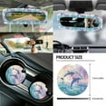 thumbnail image 5 of Yuyamidu Dolphin Front Rear Car Seat Covers with Steering Wheel Cover Gear Shift Cover Car Handbrake Cover Seat Belt Shoulder Pads Car Coaster Armrest Pad Cover Armrest Cover Trash Can, Set of 14, 5 of 7