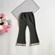 thumbnail image 4 of Children Autumn Solid Cotton Pants Kids Fashion Casual Solid Leggings for Girls Baby Lace Bottom Tight Trousers Skinny Pantyhose, 4 of 6