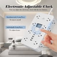 thumbnail image 6 of RONY 16-Outlet 5 USB Port Surge Protector Power Strip, 3-Sided Plug Outlet Extender with 5ft Long Extension Cord, White, 6 of 11