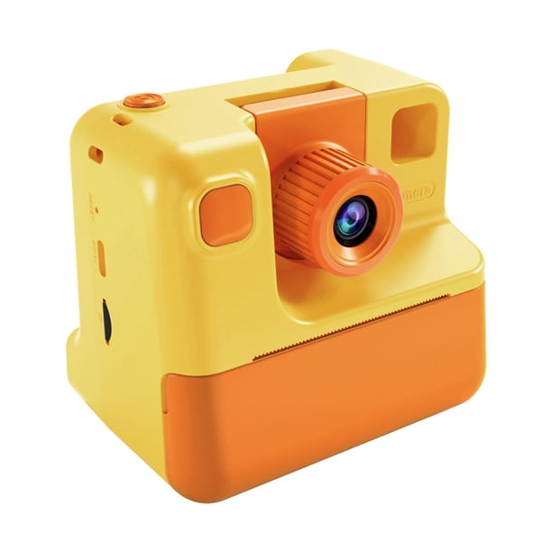 Cámara para niños, impresión instantánea, creativa, duradera, cámara para selfies, cámara digital estable Amarillo