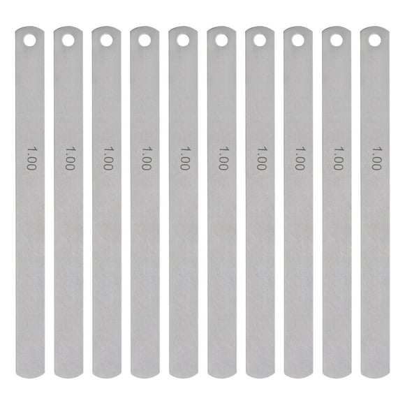 Unique Bargains 10 Packs Mn Steel Feeler Gauge 1mm Thickness 150mm Length Metric Filler Thickness Gage Gap Measuring Tool