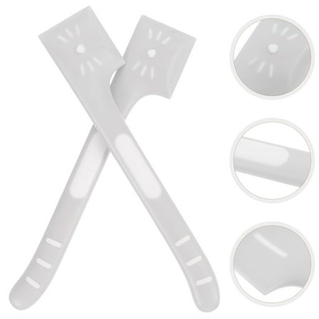 Masteelf  2 Pcs Cat Food Can Scraper Spoon for Pet Canned Double Grey
