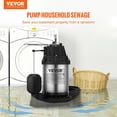 thumbnail image 2 of 1/2 HP 3960 GPH Submersible Stainless Steel Sump Pump with Automatic Float Switch 33 ft Cord for Basement Water Removal, 2 of 6