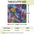 thumbnail image 2 of Colorful Tropical Leaf Pattern Square Fitted Tablecloth with Elastic Edge,Square Table Cover,Washable Elastic Table Cover for Home Kitchen Party Decor 34"x34", 2 of 6