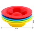 thumbnail image 3 of Hueveras de silicona de colores, juego de 4 hueveras de silicona de colores, soporte portátil redondo para hueveras, lavable, 3 of 5