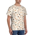 thumbnail image 2 of Vsdgher Milk Tea Print Men's Dry Fit Mesh Athletic Shirts Moisture Wicking Tennis T-Shirt Tops, 2 of 9