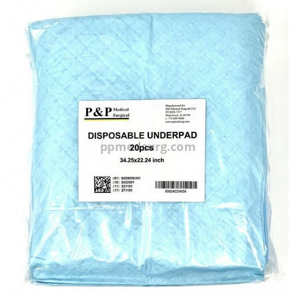 Disposable Underpads 34”x22” Incontinence Bed Covers Pads Pet Training Ultra Thick Super Absorbent & Waterproof Protection for Kids Infants Adults Elderly Baby Box of 100