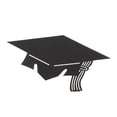 thumbnail image 1 of 50 Piezas Tarjetas de Graduación de Decoración de Graduación Yuyangstore Negro/Rojo/Azul Tarjeta de lugar de vidrio, 1 of 7