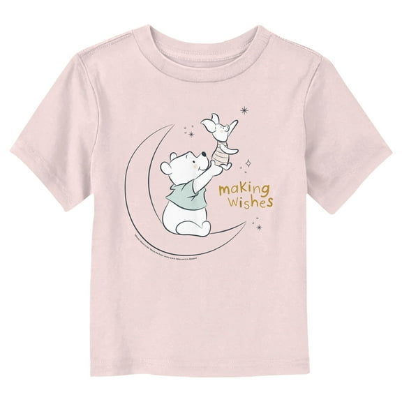 Toddler's Winnie the Pooh Making Wishes With Piglet  Graphic Tee Light Pink 2T