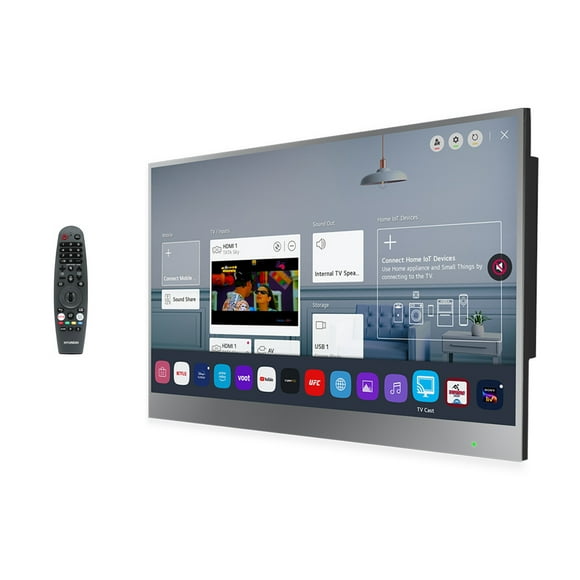 Elecsung 22 Pouces Miroir Intelligent LED TV Webos LG IP65 Étanche SPA Intégré Alexa